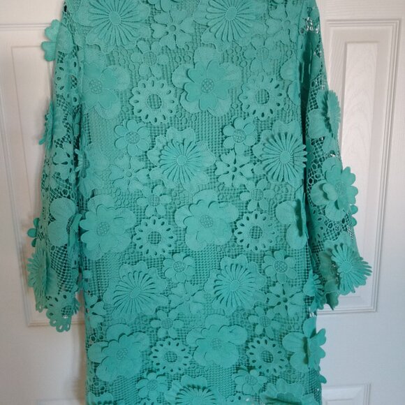 NWT! J.Marie Dress ONLY $59! Retail $168! Seraphina Floral 3D Lace Sz XS - Picture 3 of 8